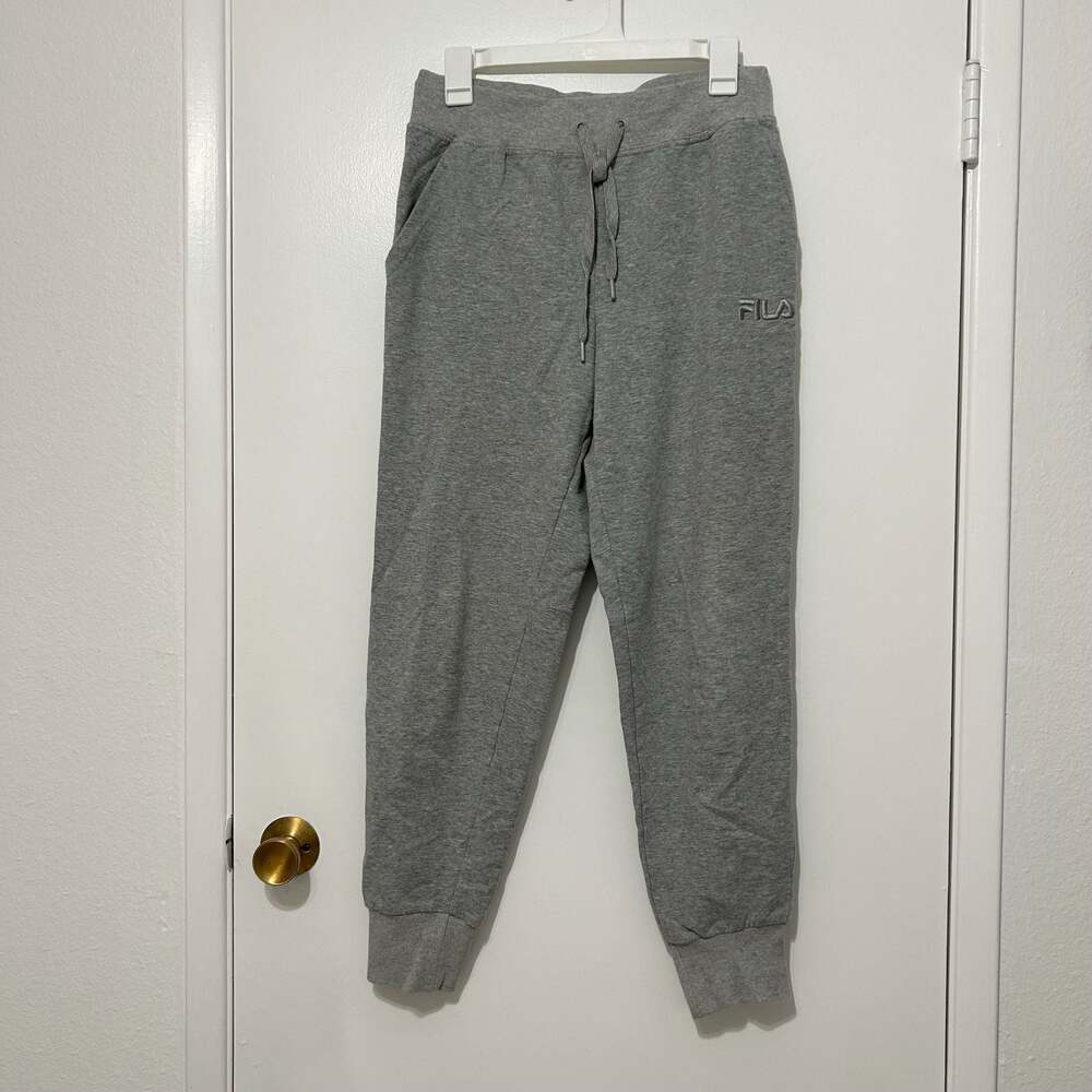 Fila Women's Gray French Terry Jogger Sweatpants Size M